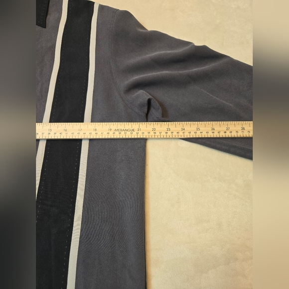 Nan Nast Black and Gray + Brown And Tan Striped Shirts - Picture 7 of 13